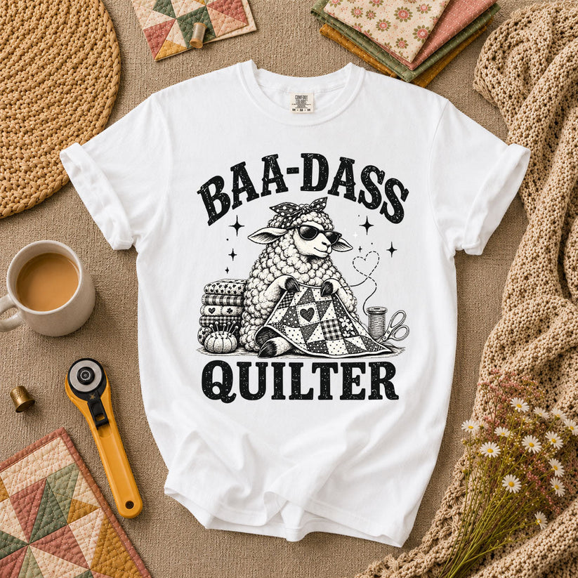Baa-Dass Quilter T-Shirt - White