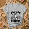 Bad-Ass Quilter Cat Bandana Women's V-Neck