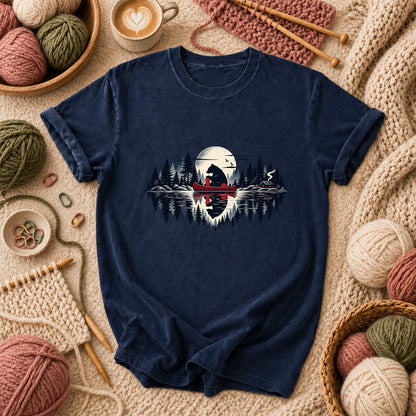 Bear Canoe Lake Reflection T-Shirt - Navy