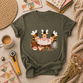 Bees Quilting Tea Party Patchwork T-Shirt
