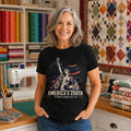 Betsy Ross Quilting American Flag Vintage Tee | Patriotic Seamstress Heritage T-Shirt