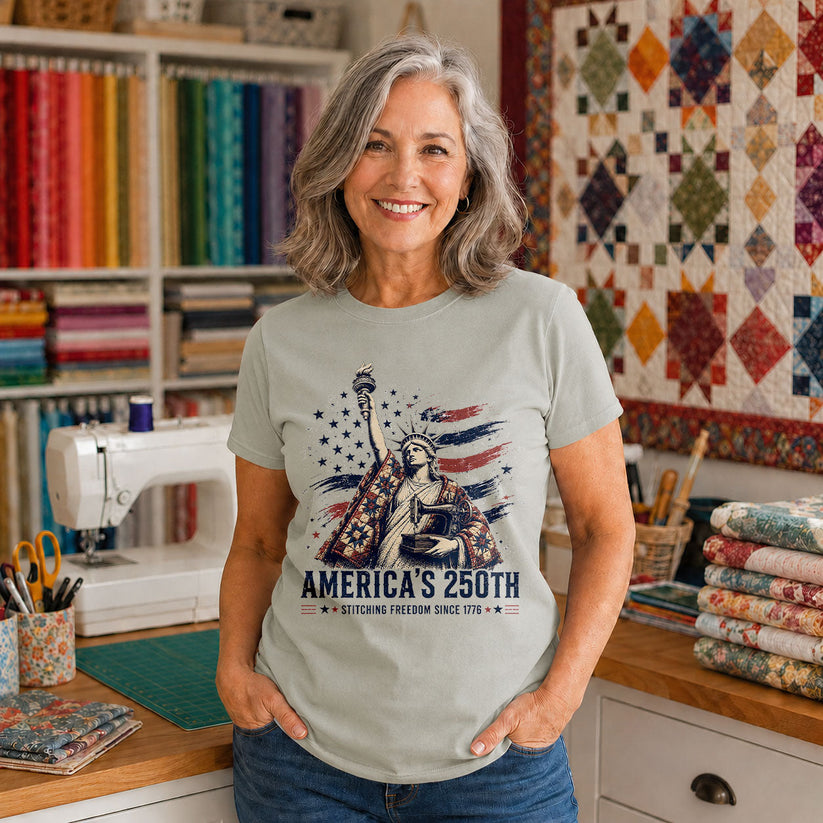 Betsy Ross Quilting American Flag Vintage - Black view 5