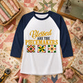 Blessed Are The Piecemakers Cross Christian Raglan Sleeve