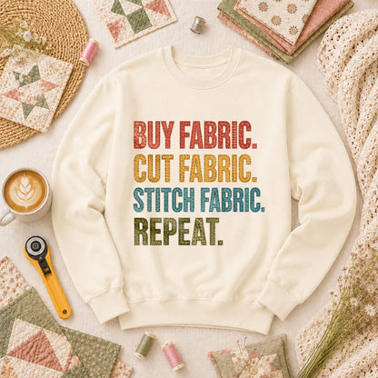 Buy Fabric Cut Fabric Stitch Fabric Repeat Long Sleeve - Natural