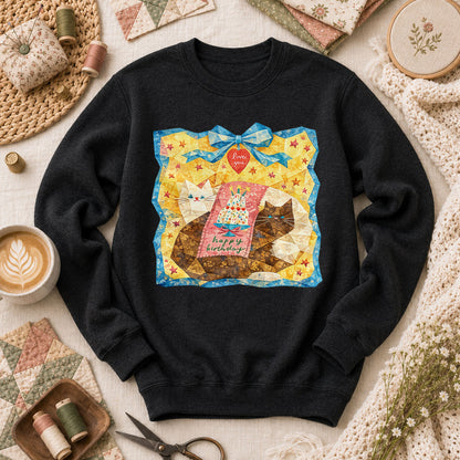 Cat Blanket Long Sleeve - Black