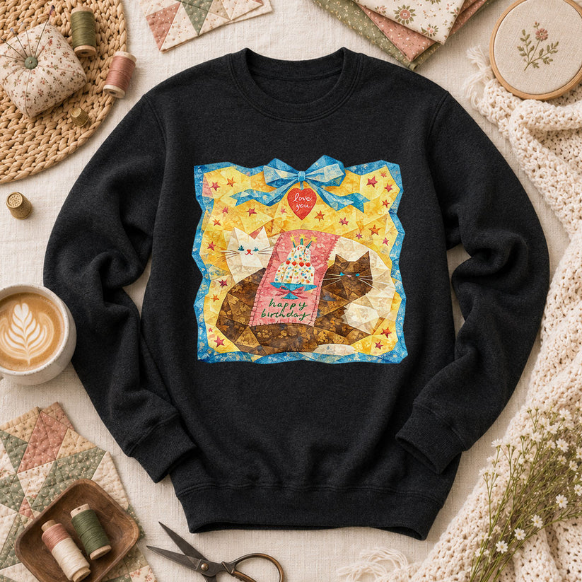 Cat Blanket Long Sleeve - Black