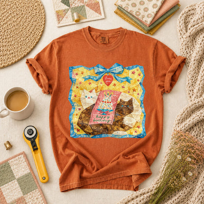 Cat Blanket T-Shirt - Yam