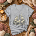 Cats Quilting By Campfire Women's V-Neck