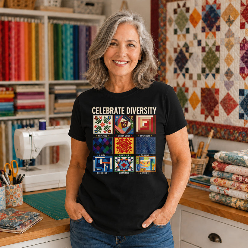 Celebrate Quilting Diversity T-shirt