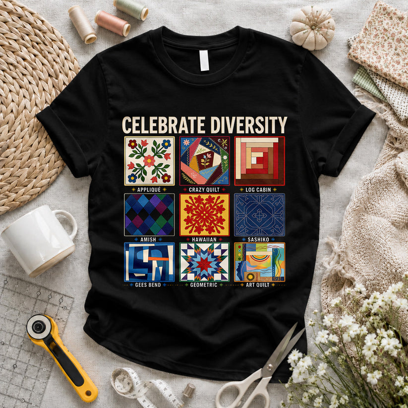 Celebrate Quilting Diversity T-shirt