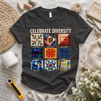 Celebrate Quilting Diversity T-shirt