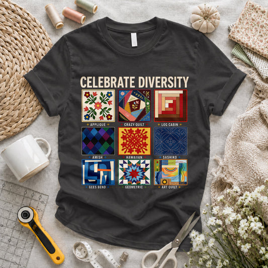 Celebrate Quilting Diversity T-shirt
