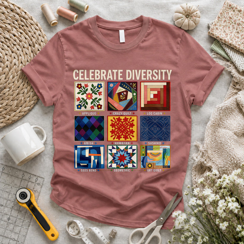 Celebrate Quilting Diversity T-shirt
