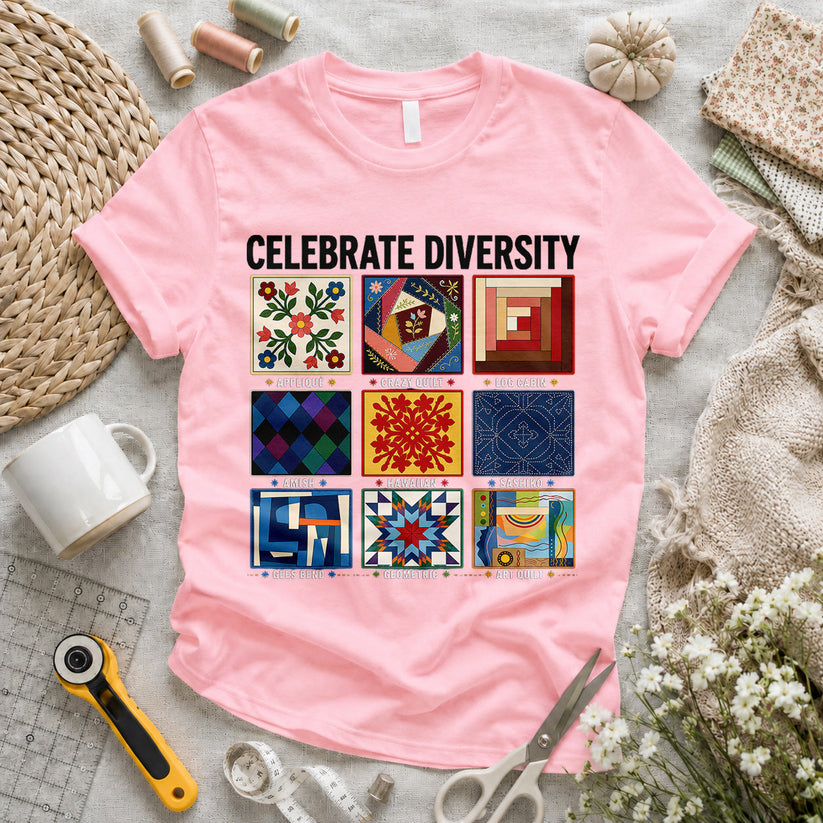 Celebrate Quilting Diversity T-shirt