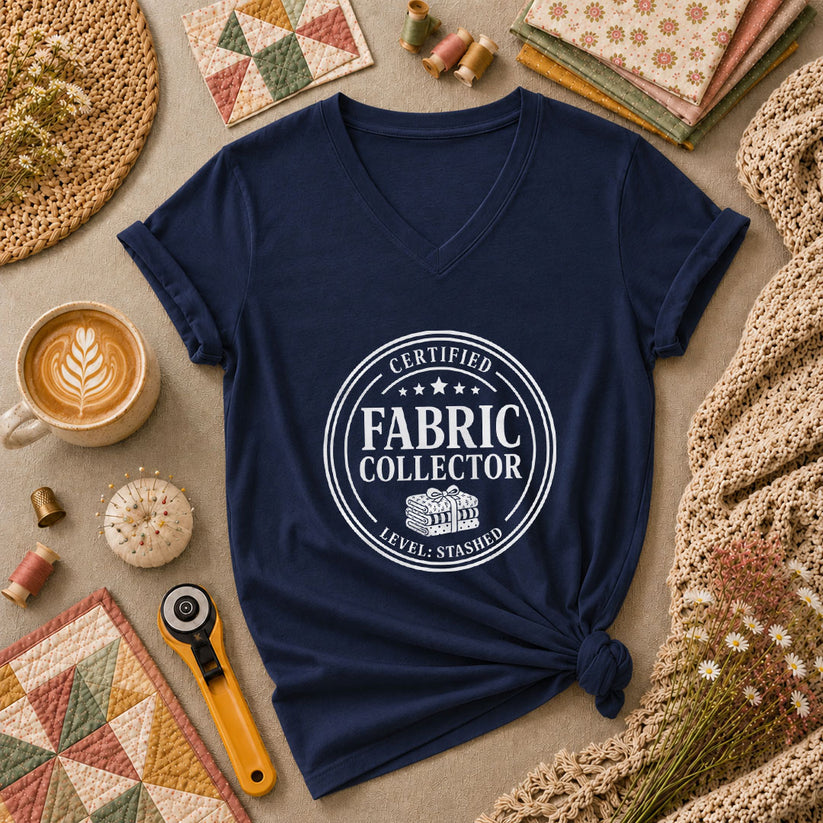 Certified Fabric Collector Women's V-Neck - Navy