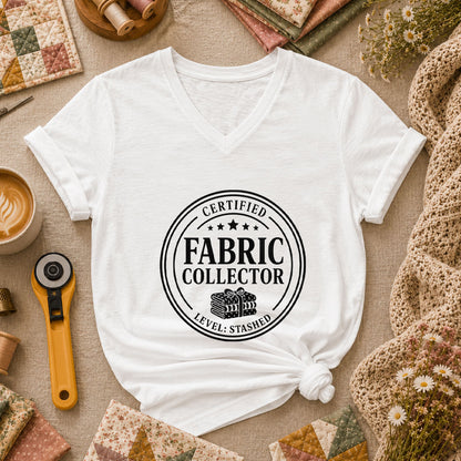 Certified Fabric Collector Women's V-Neck - White