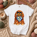 Cool Spaniel With Rotary Cutter And Quilt Bandana T-Shirt