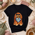 Cool Spaniel With Rotary Cutter And Quilt Bandana Women's V-Neck