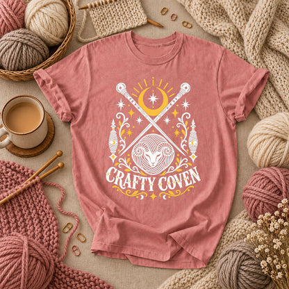Crafty Coven Ram T-Shirt - Heather Mauve
