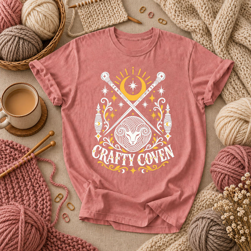 Crafty Coven Ram T-Shirt - Heather Mauve