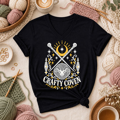 Crafty Coven Ram Women's V-Neck - Black