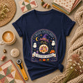 Cross Stitches And Witchy Wishes Black Cat Women's V-Neck