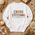 Cross Stitching Because Stabbing People Is Wrong Long Sleeve