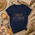 Cross Stitching Because Stabbing People Is Wrong Women's V-Neck