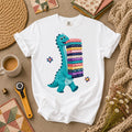 Cute Dinosaur Carrying Fabric Stack Quilter T-Shirt