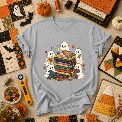 Cute Ghosts Holding Fabric Stack T-Shirt - Athletic Heather