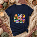 Cute Sheep Knitting Crew Women's V-Neck