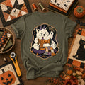 Devil Kitten Quilting Halloween T-Shirt