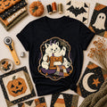 Devil Kitten Quilting Halloween Women's V-Neck