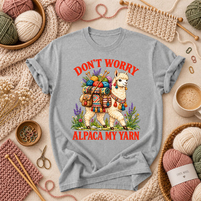 Don't Worry Alpaca My Yarn T-Shirt - Athletic Heather