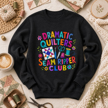 Dramatic Quilters Seam Ripper Club Long Sleeve - Black