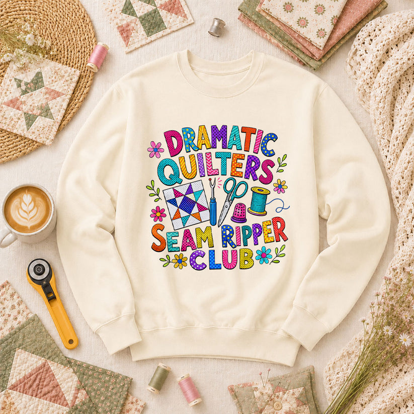 Dramatic Quilters Seam Ripper Club Long Sleeve - Natural