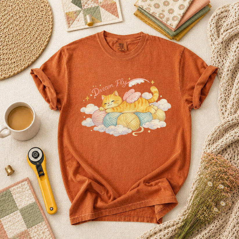 Dream Fly Kitten With Wings T-Shirt - Yam
