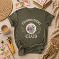 Embroidery Club Floral Hoop Botanical T-Shirt