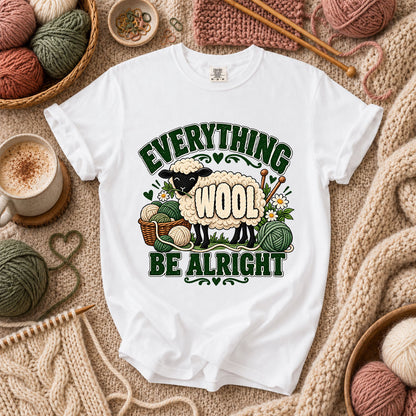 Everything Wool Be Alright Sheep T-Shirt - White