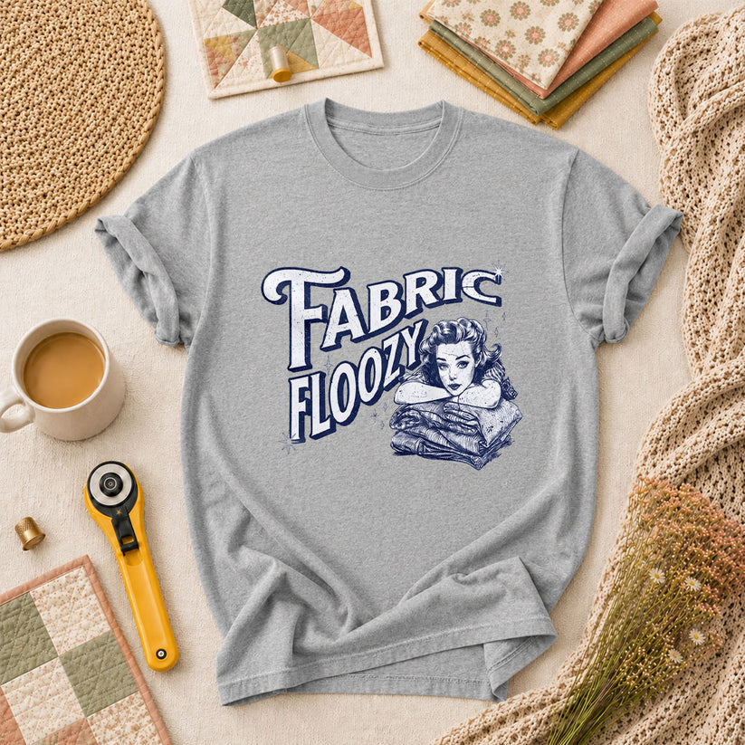 Fabric Floozy Funny Quilter T-Shirt - Athletic Heather