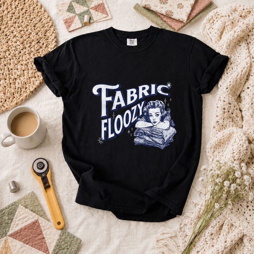 Fabric Floozy Funny Quilter T-Shirt - Black