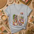 Fabric Is My Therapy Skeleton Women's V-Neck