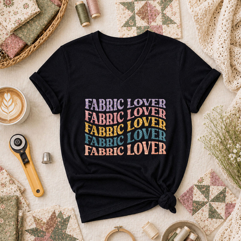 Fabric Lover Women's V-Neck - Black