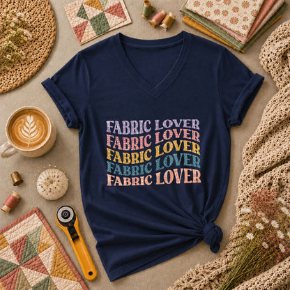 Fabric Lover Women's V-Neck - Navy