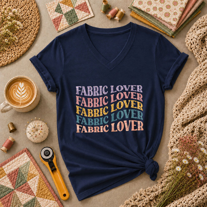 Fabric Lover Women's V-Neck - Navy