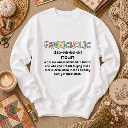 Fabricholic Definition Long Sleeve - White