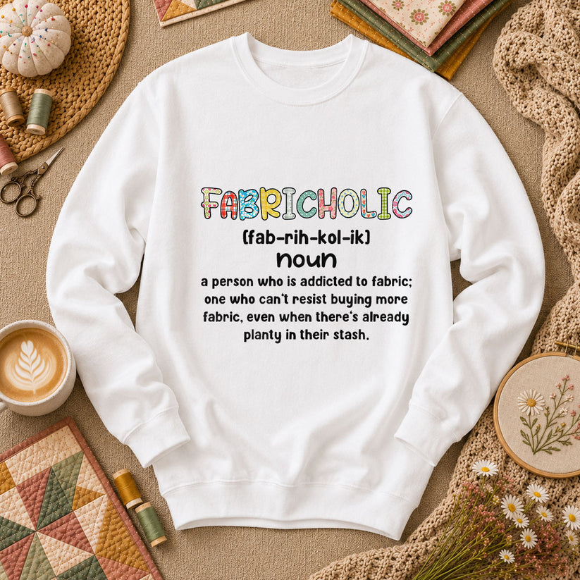 Fabricholic Definition Long Sleeve - White