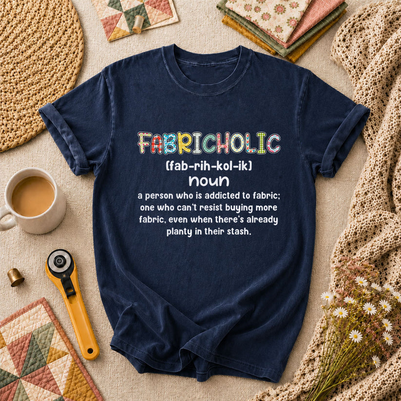 Fabricholic Definition T-Shirt - Navy