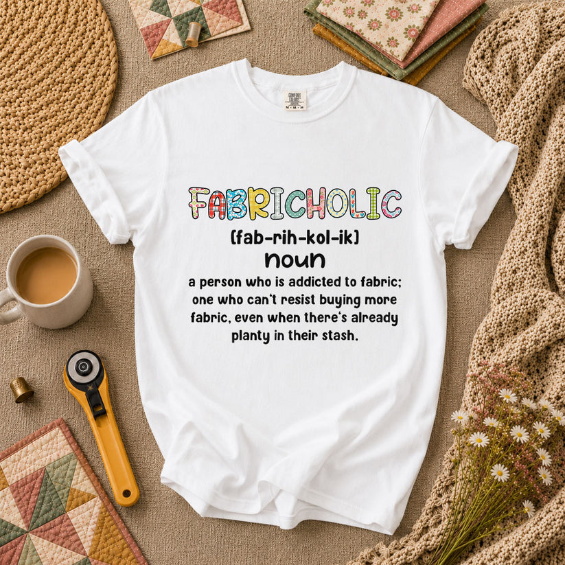 Fabricholic Definition T-Shirt - White