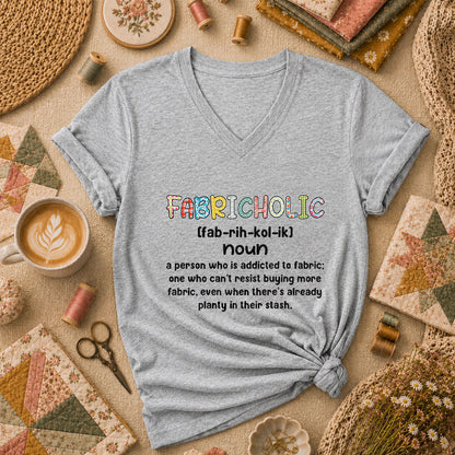 Fabricholic Definition Women's V-Neck - Sport Grey